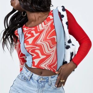 Princess Polly long sleeve mesh top